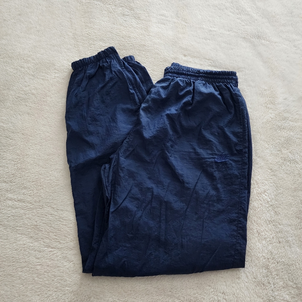 Vintage 90s Nike Air Windbreaker Pants, Men's Size XL - Navy